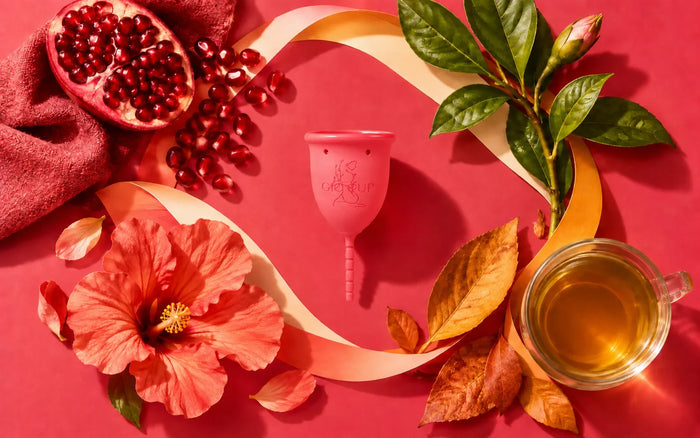 Copo menstrual GIOCUP® com romã, hibisco e chá