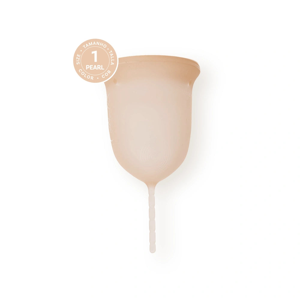 GIOCUP® menstrual cup, made of medical-grade silicone, color Pearl, size 1