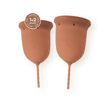 Kit GIOCUP® com dois copos menstruais Agate, tamanhos 1 e 2