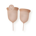 GIOCUP® kit with two Amber menstrual cups, sizes 0 and 1