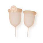 GIOCUP® set with two Pearl menstrual cups, sizes 0 and 1