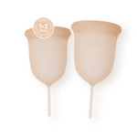 GIOCUP® Kit with two Pearl menstrual cups, sizes 1 and 2