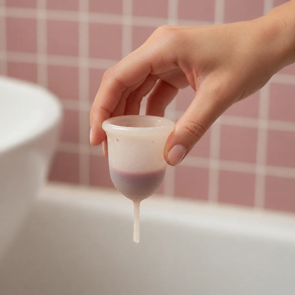 Passo 3: esvaziar o copo menstrual GIOCUP®